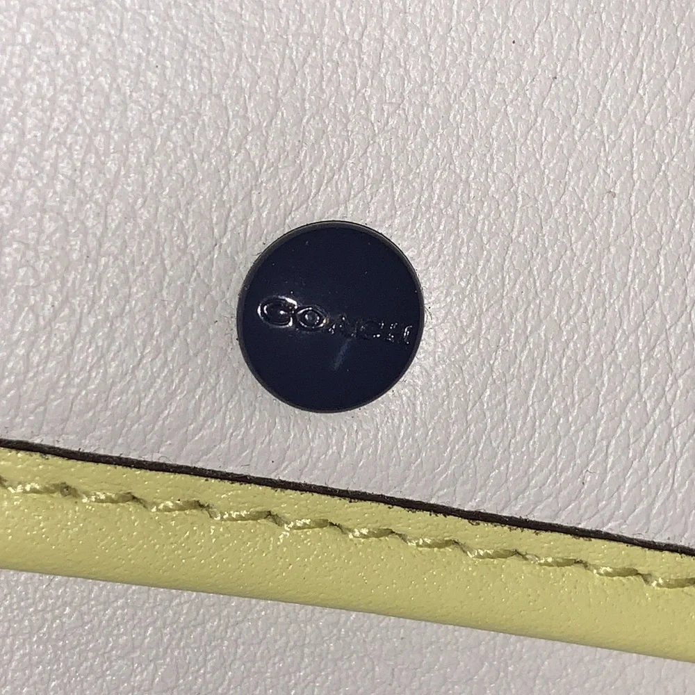 NWT Coach Leather Two Tone Case